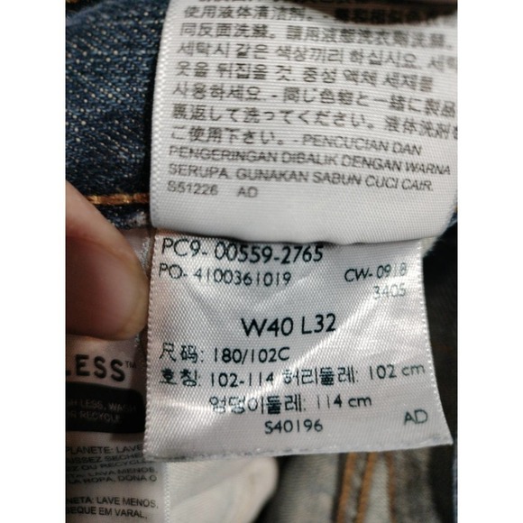 Levi's 559 blue jeans men size 40/32 - Picture 6 of 6